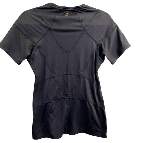 TOMMIE COPPER Women Shirt Sz L Black Recovery Short Sleeve Pullover Active 41-1 - Picture 2 of 7